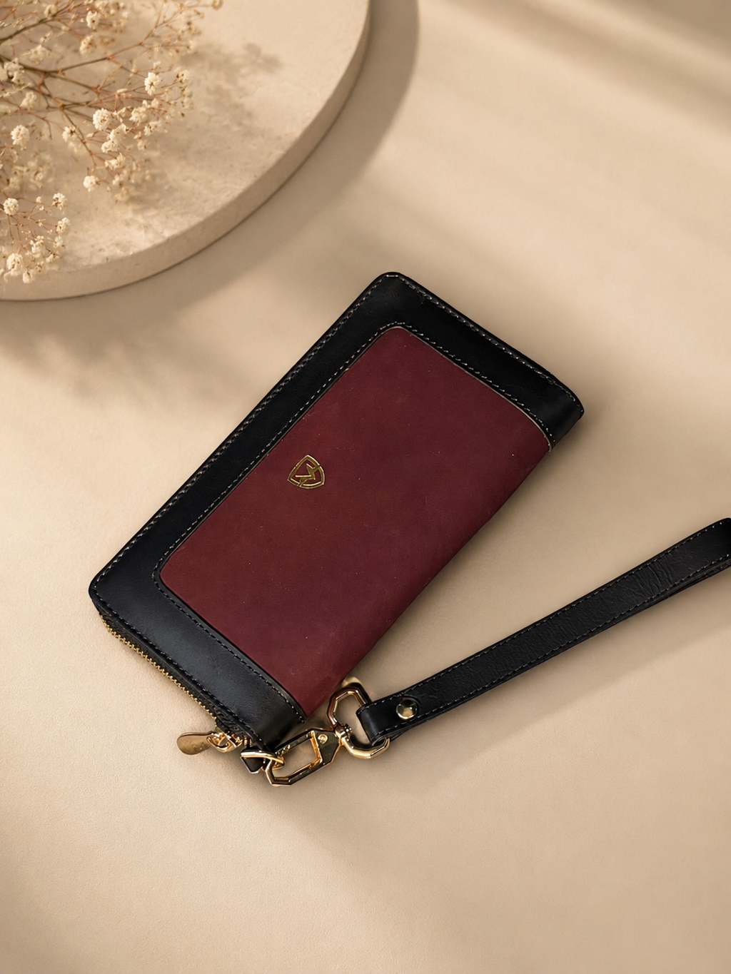Luxury Multi-Tone Wristlet Wallet