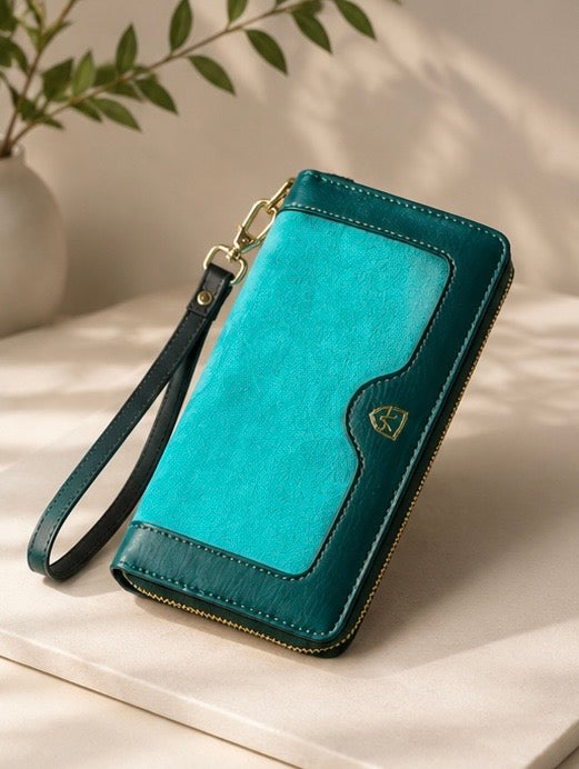 Luxury Multi-Tone Wristlet Wallet