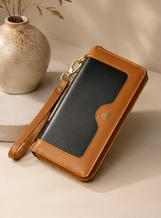 Luxury Multi-Tone Wristlet Wallet