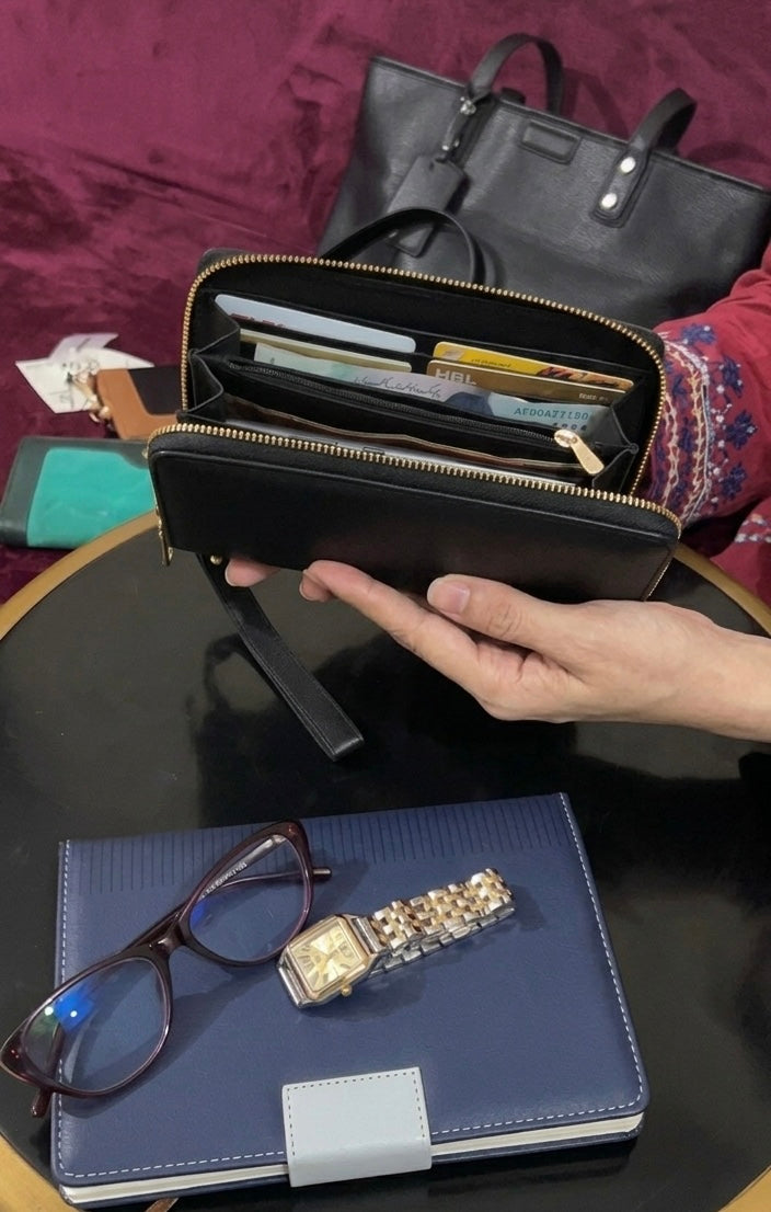 Luxury Multi-Tone Wristlet Wallet