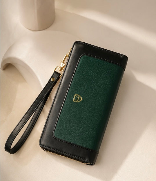 Luxury Multi-Tone Wristlet Wallet