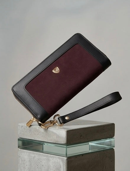 Luxury Multi-Tone Wristlet Wallet
