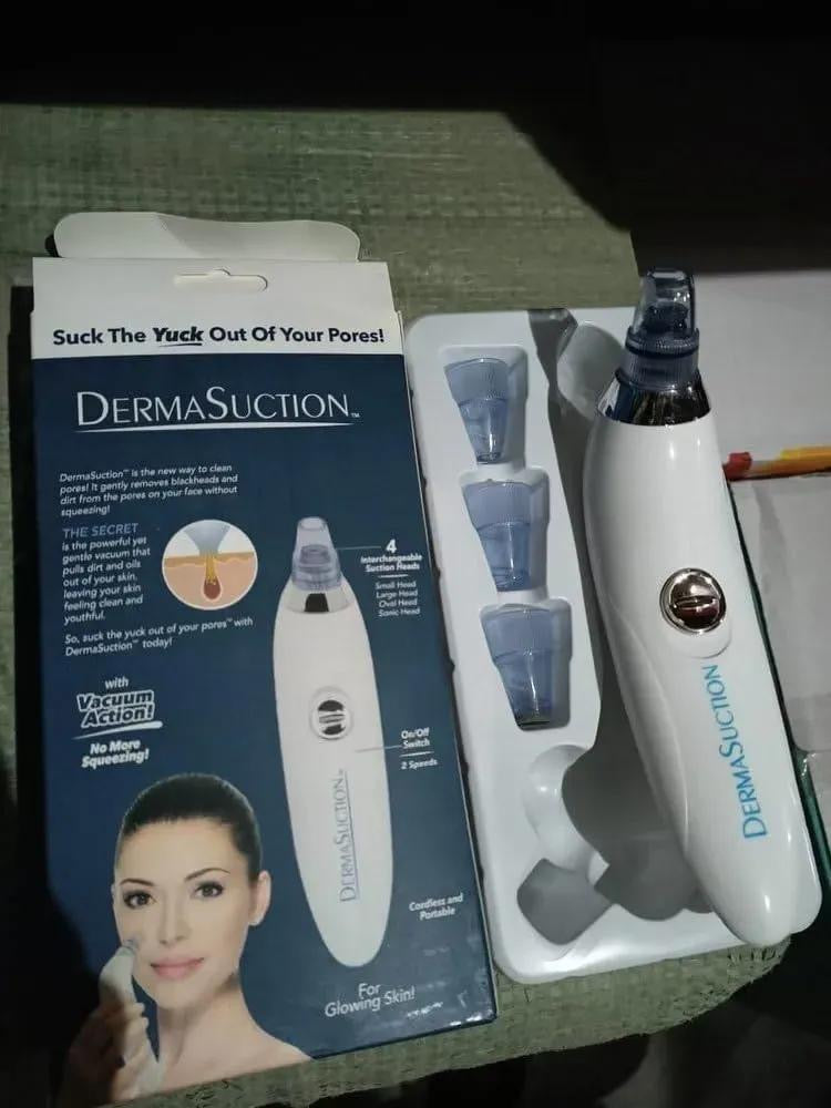 Cordless Derma Suction Facial Cleanser With 4 Heads