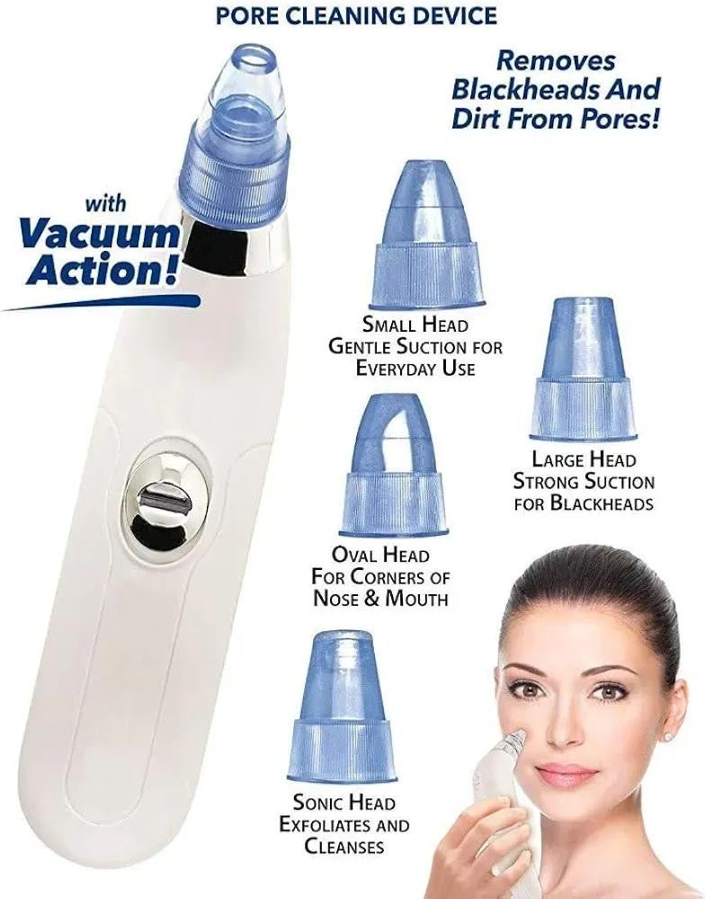 Cordless Derma Suction Facial Cleanser With 4 Heads