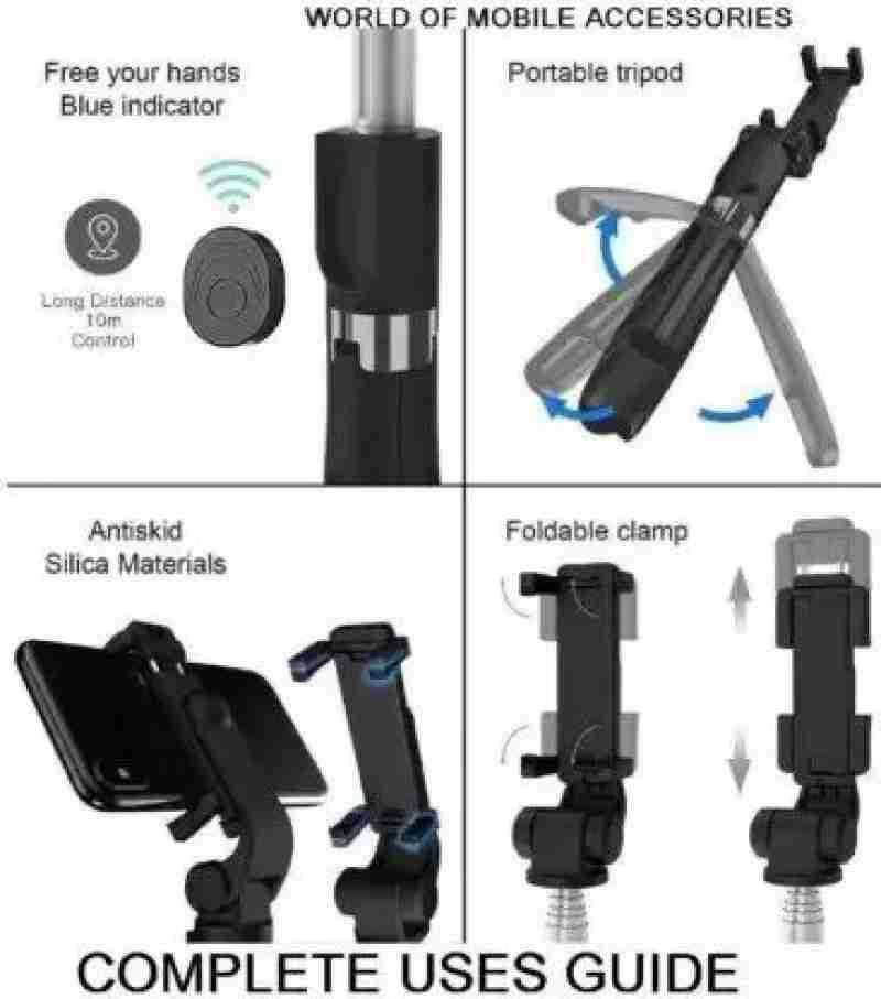 Portable Selfie Stick With Tripod and Remote-control