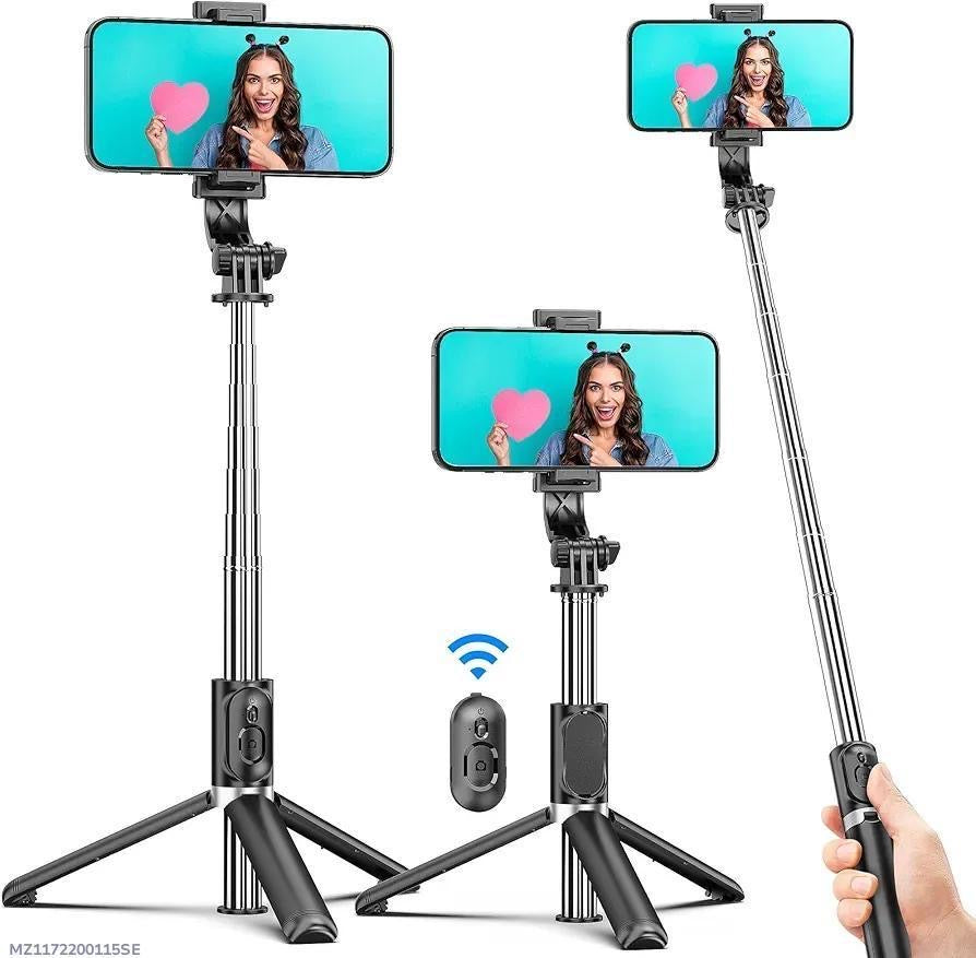 Portable Selfie Stick With Tripod and Remote-control