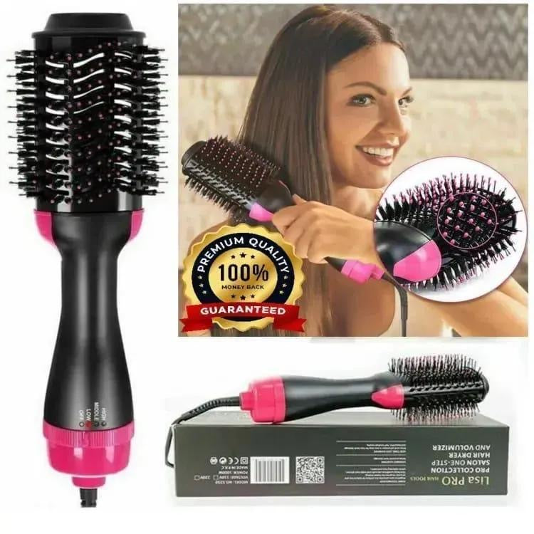 4-in-1 Hair Dryer Brush With Comb and Curler