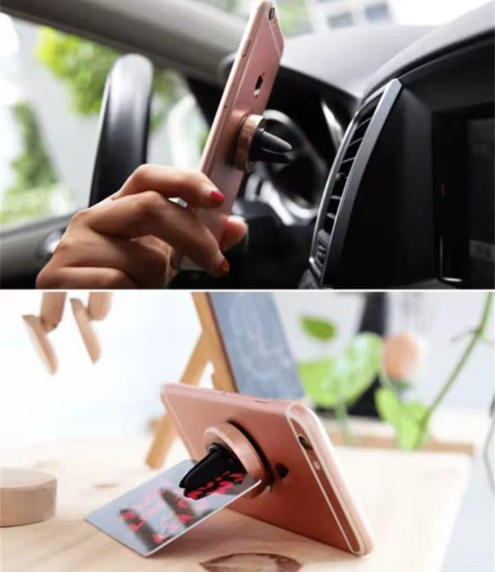 Magnetic Car Phone Holder 360 Rotatable Aluminium