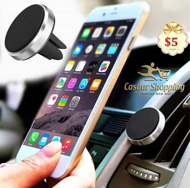 Magnetic Car Phone Holder 360 Rotatable Aluminium