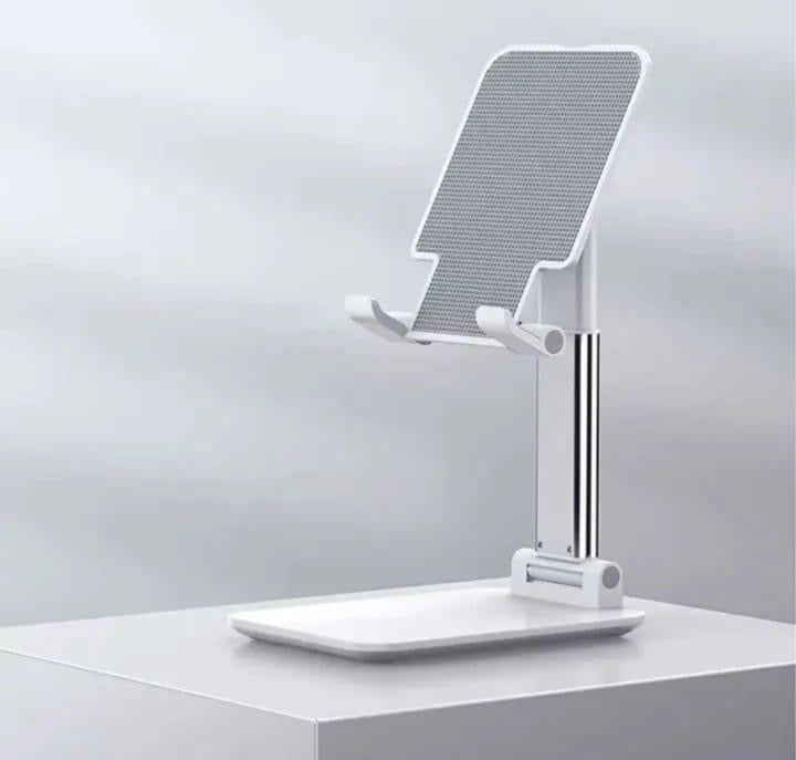 Adjustable Mobile Stand For Home Office,Black & White ABS Plastic