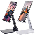Adjustable Mobile Stand For Home Office,Black & White ABS Plastic