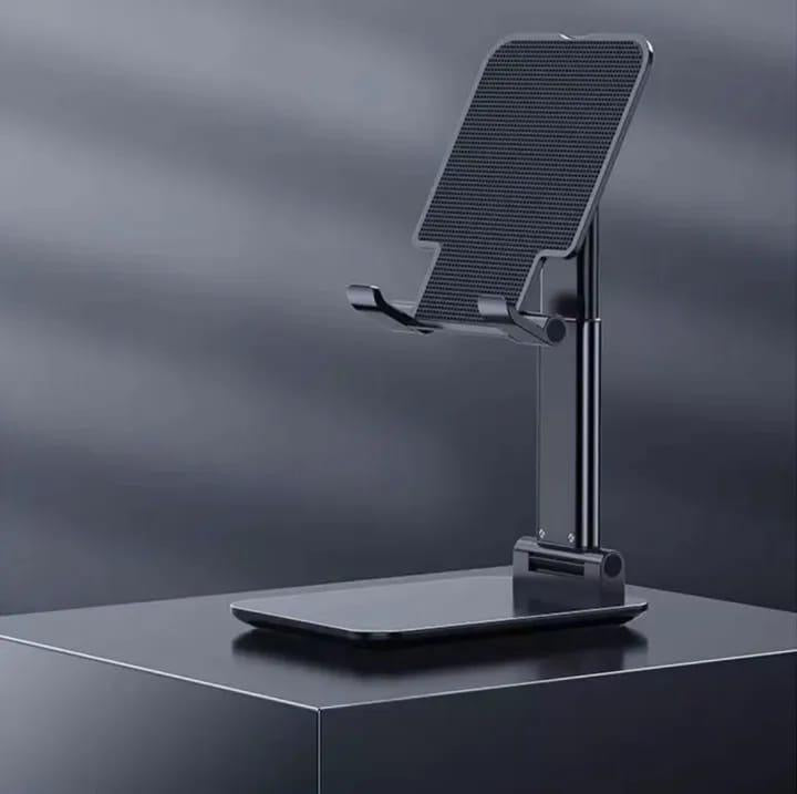 Adjustable Mobile Stand For Home Office,Black & White ABS Plastic