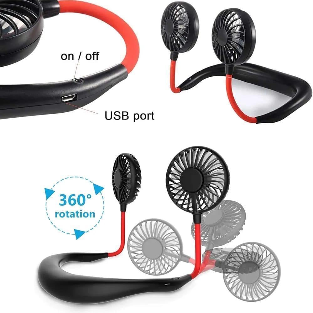 Hand Free Neck Fan 360 ^ USB Chargeable